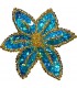 Pastorelli Flower Shaped Hair Clip LIGHT BLUE-GOLD