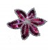Pastorelli Flower Shaped Hair Clip FUCHSIA-SILVER