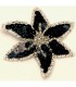 Pastorelli Flower Shaped Hair Clip BLACK-SILVER