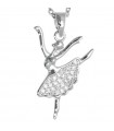 Girardi Metal Necklace With Pendant Of Ballerina With Zircons