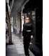 Kapola Velvet Co-Ord Set Cabbana Pants & Top BLACK