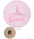 Girardi Pink Ballerina Dance Wall Clock