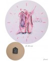 Girardi Watercolor Pointe Shoes Wall Clock