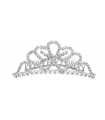 Rhinestone Half Crown With Side Comb